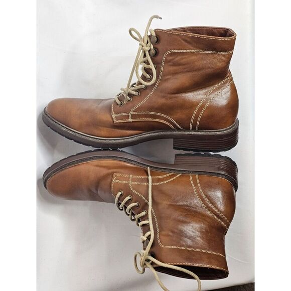 Perry Ellis Portfolio March Chukka Boots Ankle Brown Leather Mens Size 8 - Picture 4 of 8